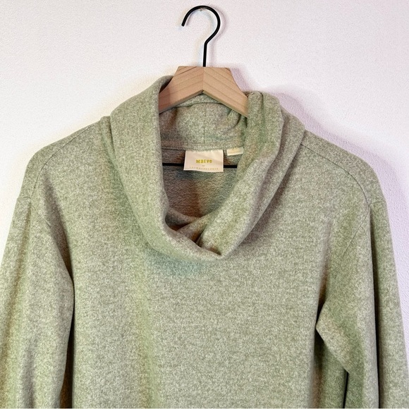 Anthropologie Maeve Cowl Neck Sweater Dress Pastel Green XS - Picture 3 of 10